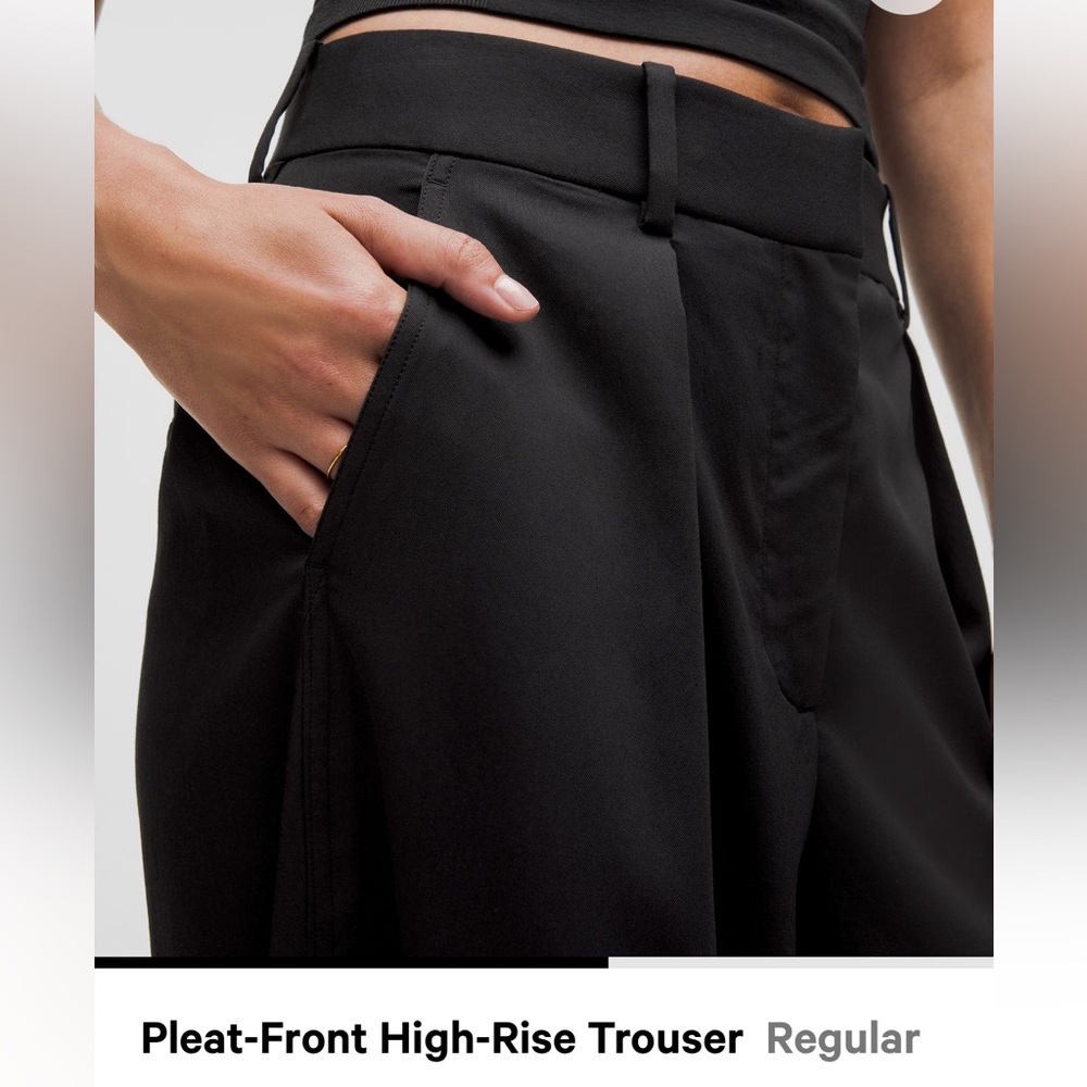 Lululemon Pleat Front High Rise Wide Leg Trouser Size 12
